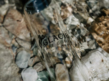 Load image into Gallery viewer, glacier raft company glass water bottle