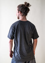 Load image into Gallery viewer, male model showing back of glacier raft company logo t-shirt