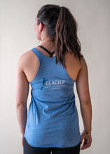 Load image into Gallery viewer, Model showing back of Glacier Raft Company Live an Adventure tank