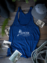 Load image into Gallery viewer, navy glacier raft company golden bc women's tank