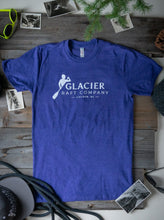 Load image into Gallery viewer, purple glacier raft company golden bc logo t-shirt
