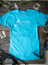 Load image into Gallery viewer, teal glacier raft company golden bc logo t-shirt