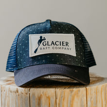 Load image into Gallery viewer, navy dobby denim Glacier Raft Company hat