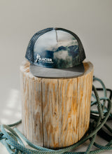 Load image into Gallery viewer, mountain scenery flat brim hat at glacier rafting