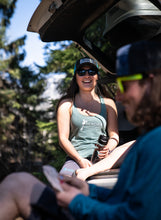Load image into Gallery viewer, Girl wearing glacier raft company green tank top