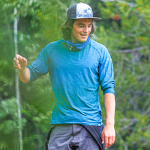 Load image into Gallery viewer, Glacier Raft Company guide wearing NRS long sleeve silkweight shirt