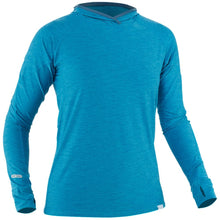 Load image into Gallery viewer, NRS women's silkweight hoodie in blue