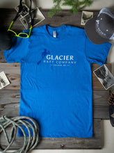 Load image into Gallery viewer, blue glacier raft company golden bc logo tee
