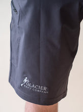 Load image into Gallery viewer, glacier raft company logo on men&#39;s guide shorts
