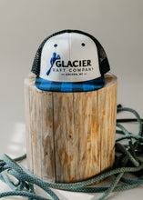 Load image into Gallery viewer, blue buffalo plaid flat brim glacier rafting hat
